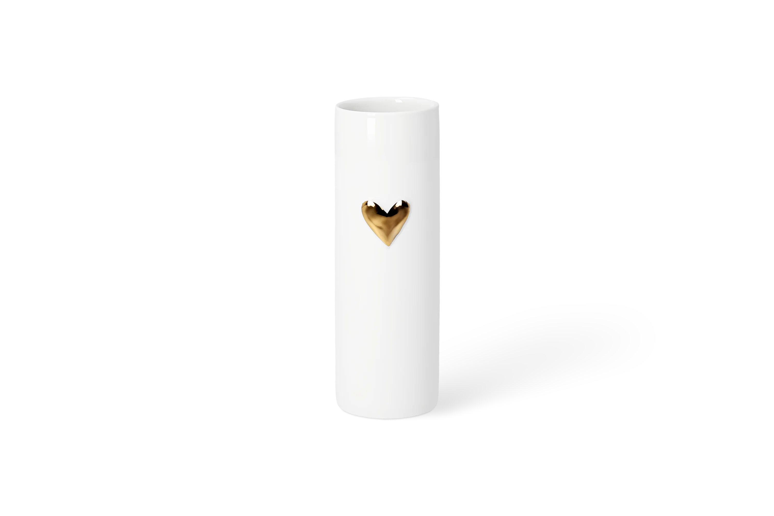 Vase Herz Gold