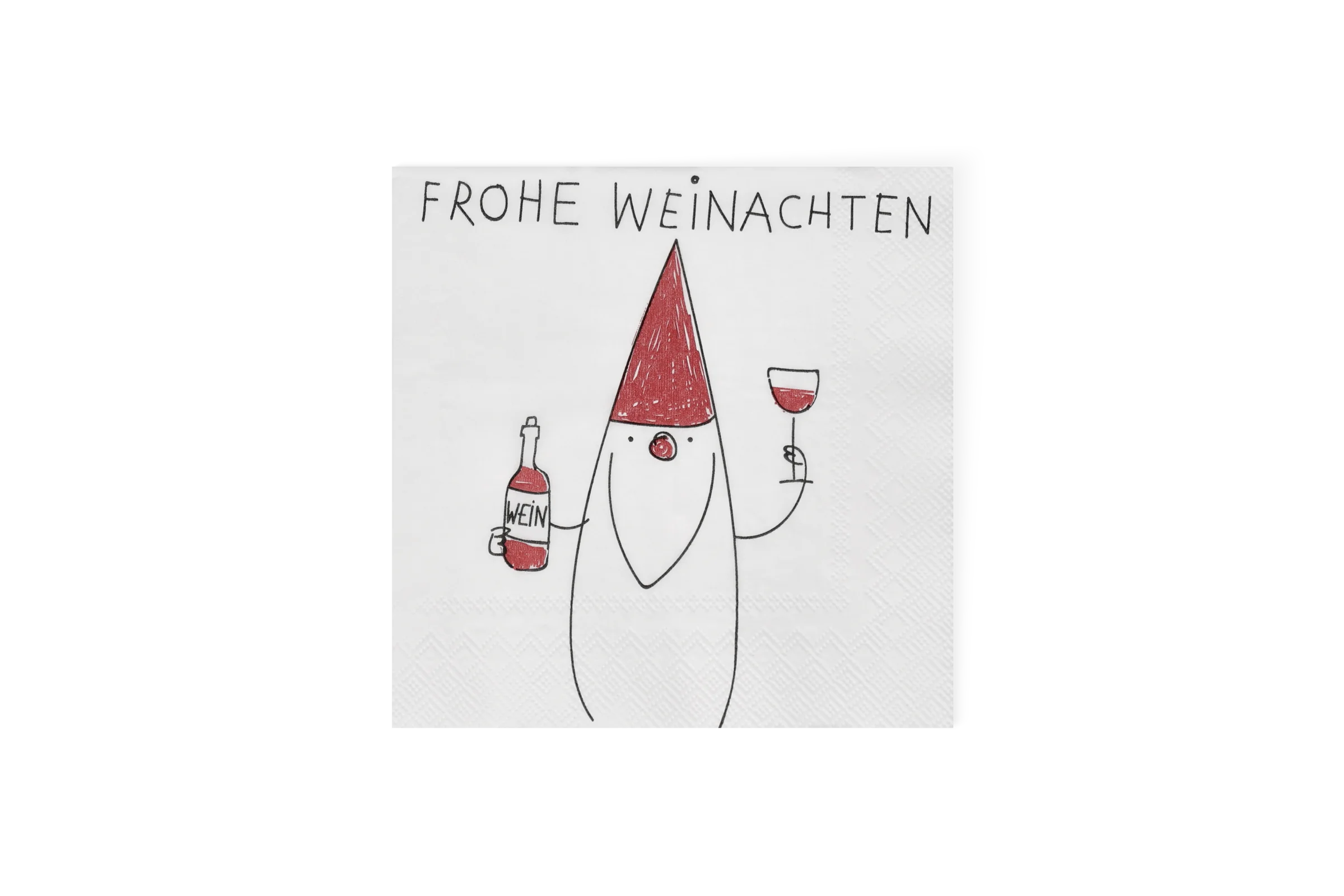 Cocktailserviette Santa Frohe Weihnachten