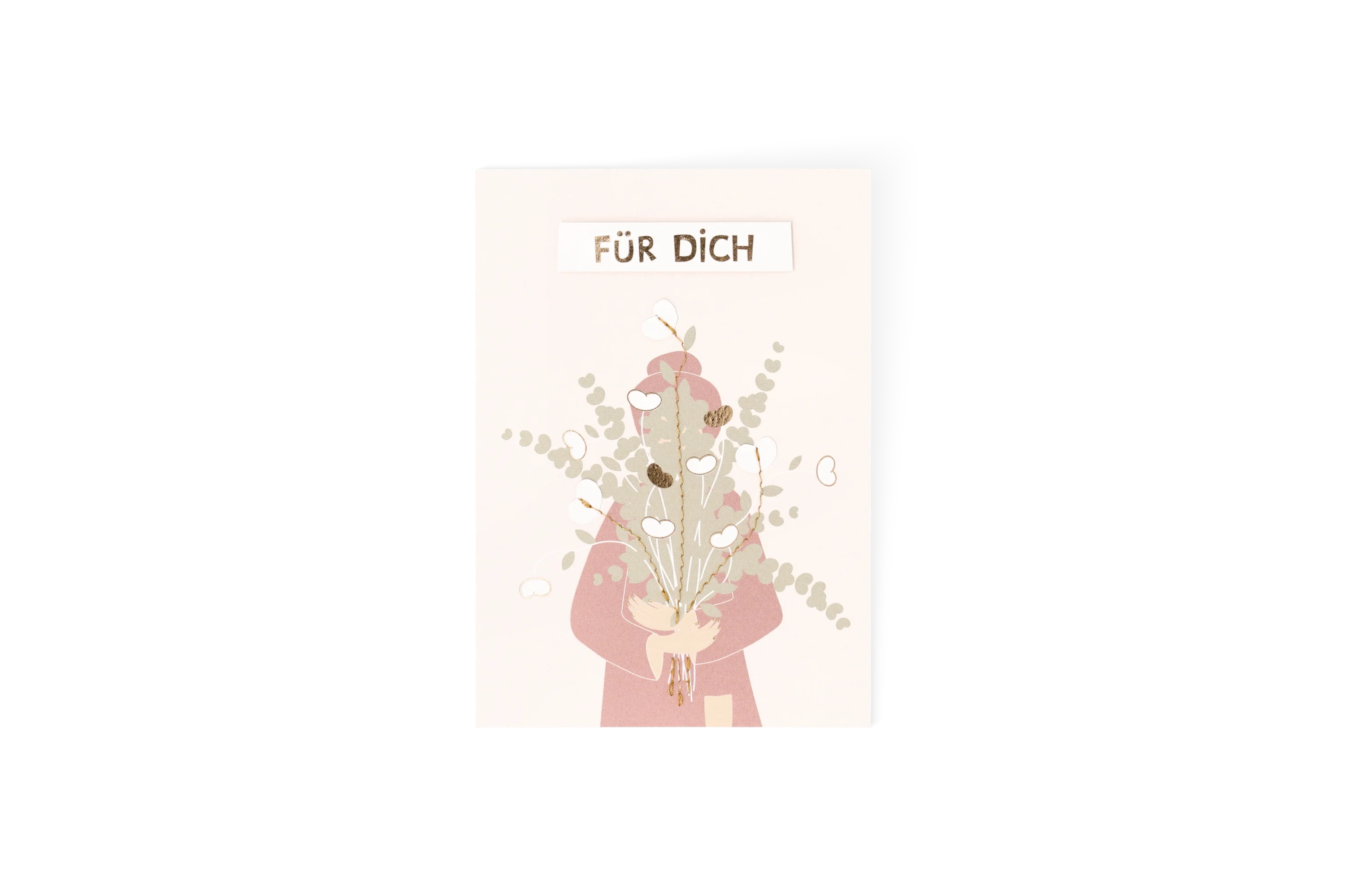 Nähblumen Grußkarte Für Dich