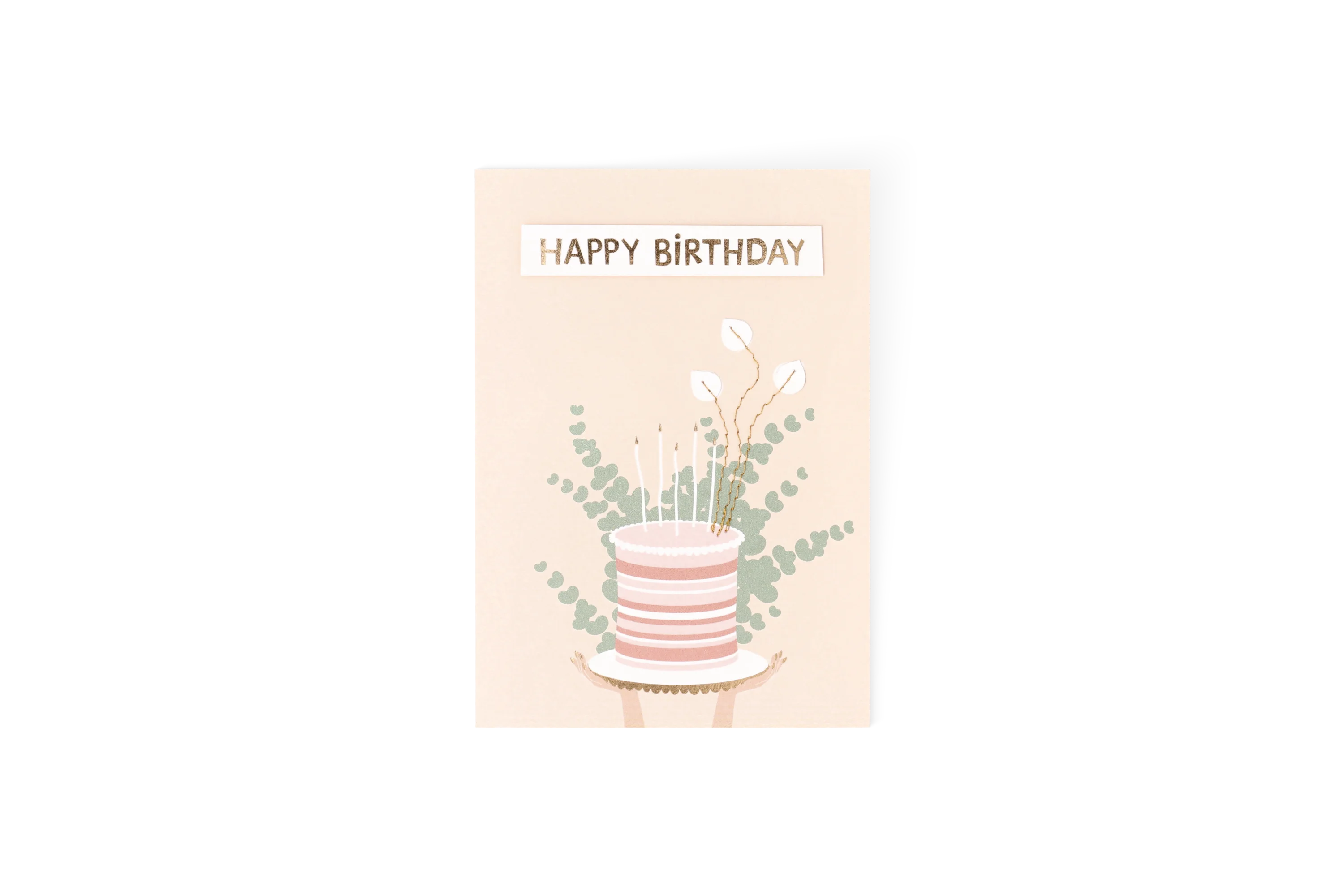 Nähblumen Grußkarte Happy Birthday Nähblumen Grußkarte Happy Birthday
