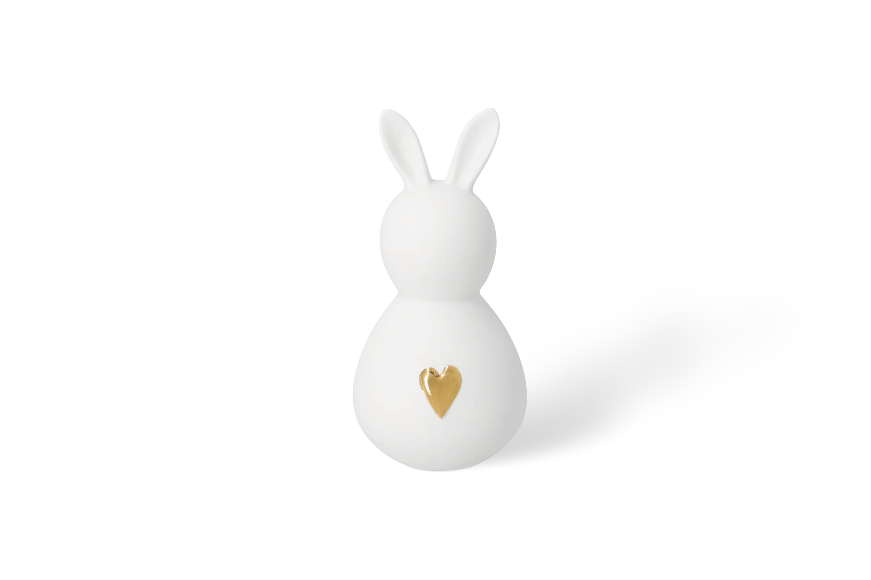 Figur Hase Herr Goldenes Herz Klein