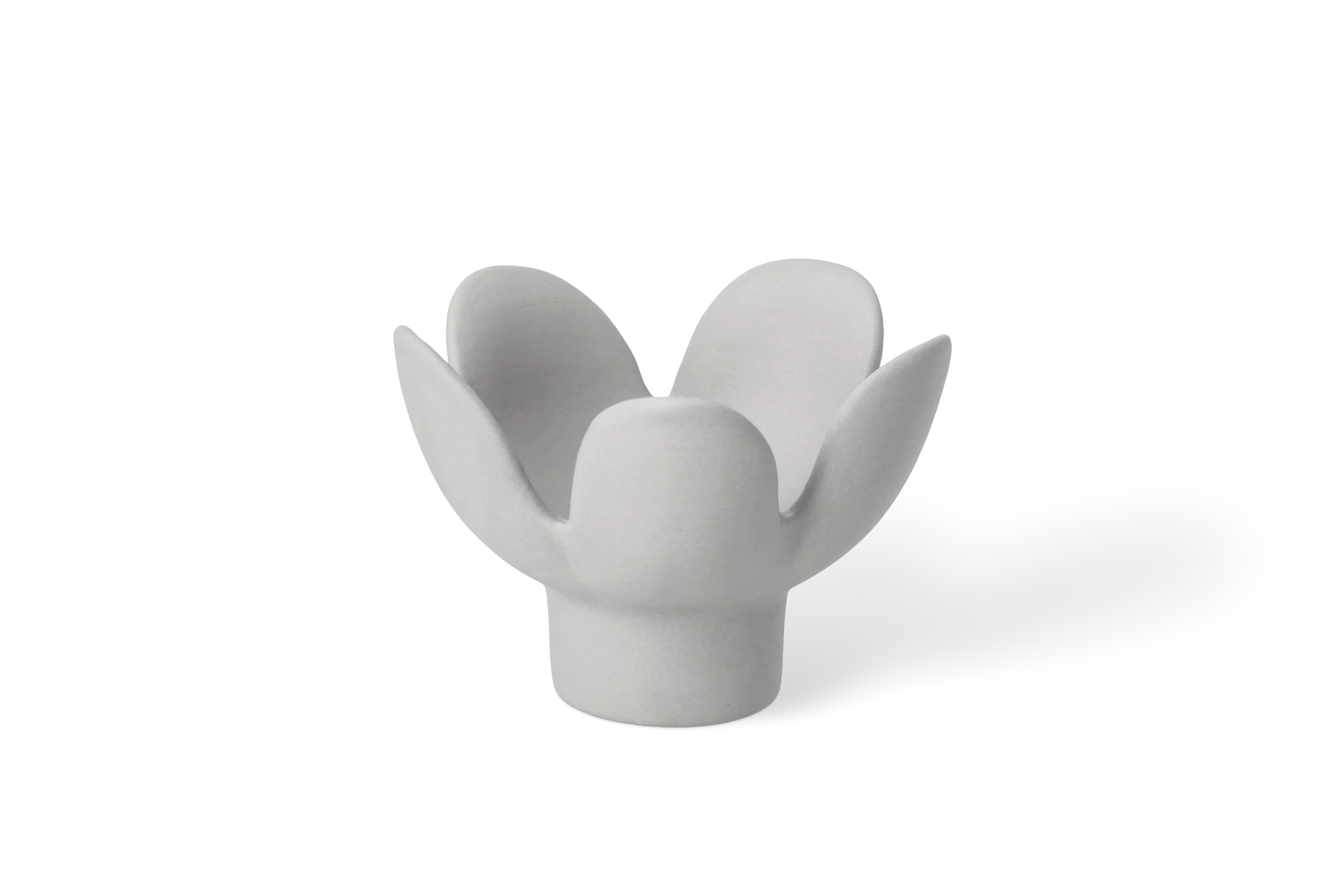 Kerzenhalter Blume Grau