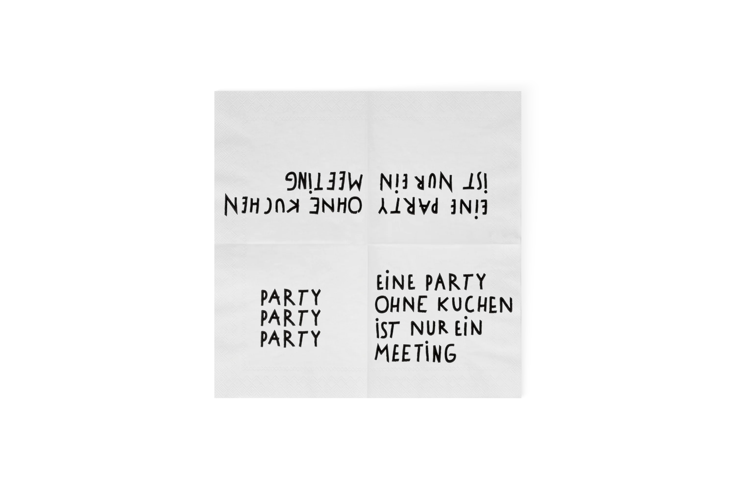 Cocktailserviette Eine Party ohne Kuchen