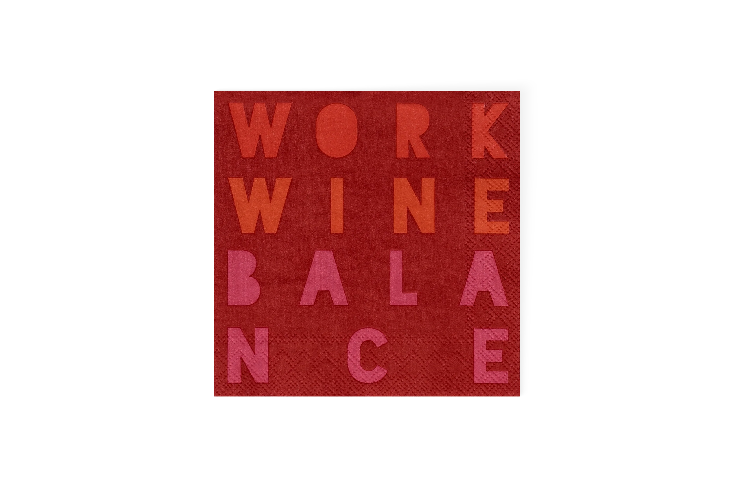 Cocktailserviette Work Wine Balance