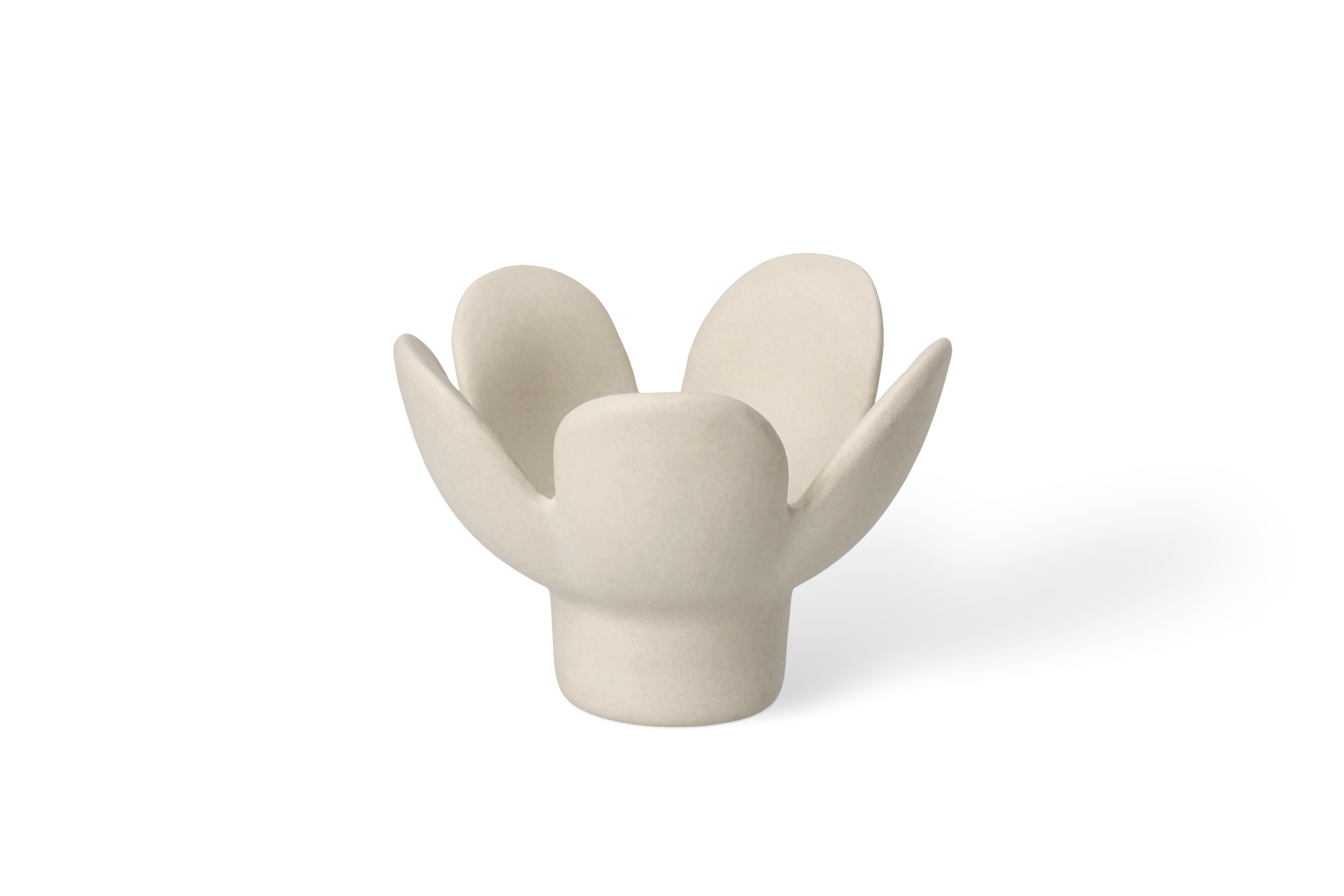 Kerzenhalter Blume Beige