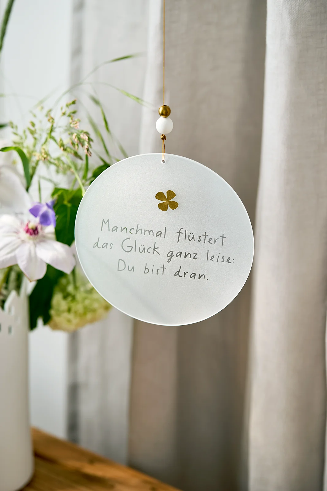 Glas-Poesie Manchmal flüstert das Glück Glas-Poesie Manchmal flüstert das Glück
