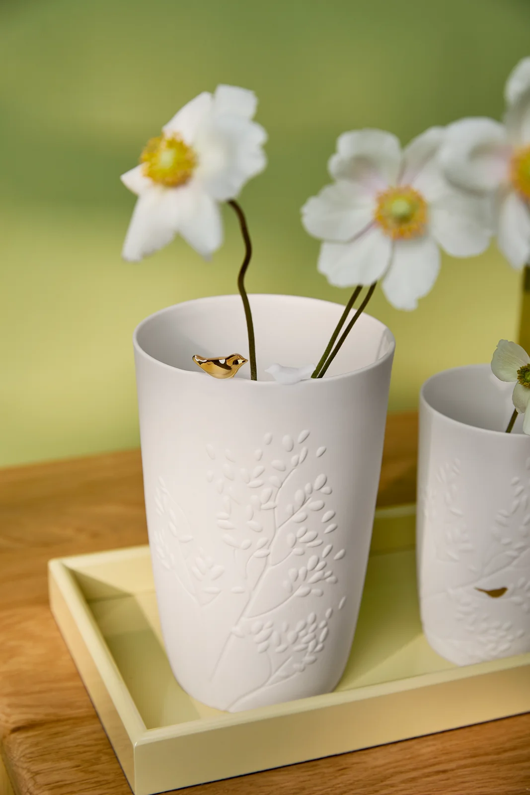 Vase Goldvogel Vogelpaar Vase Goldvogel Vogelpaar
