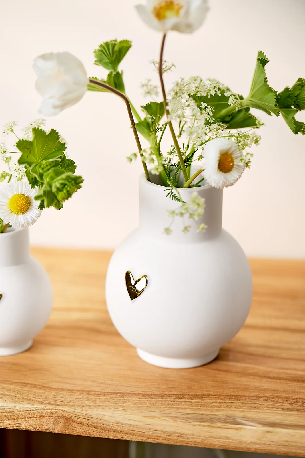 Vase Kugel Herz Gold Vase Kugel Herz Gold