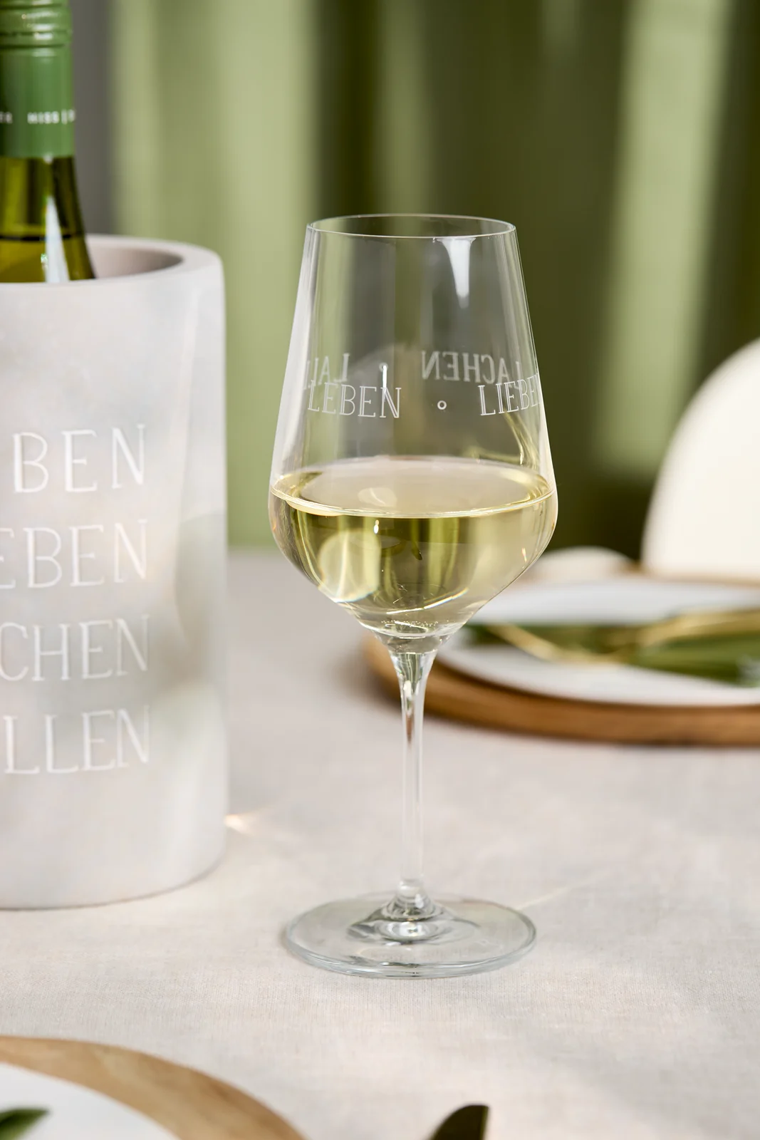 Weinglas Leben-Lieben-Lallen