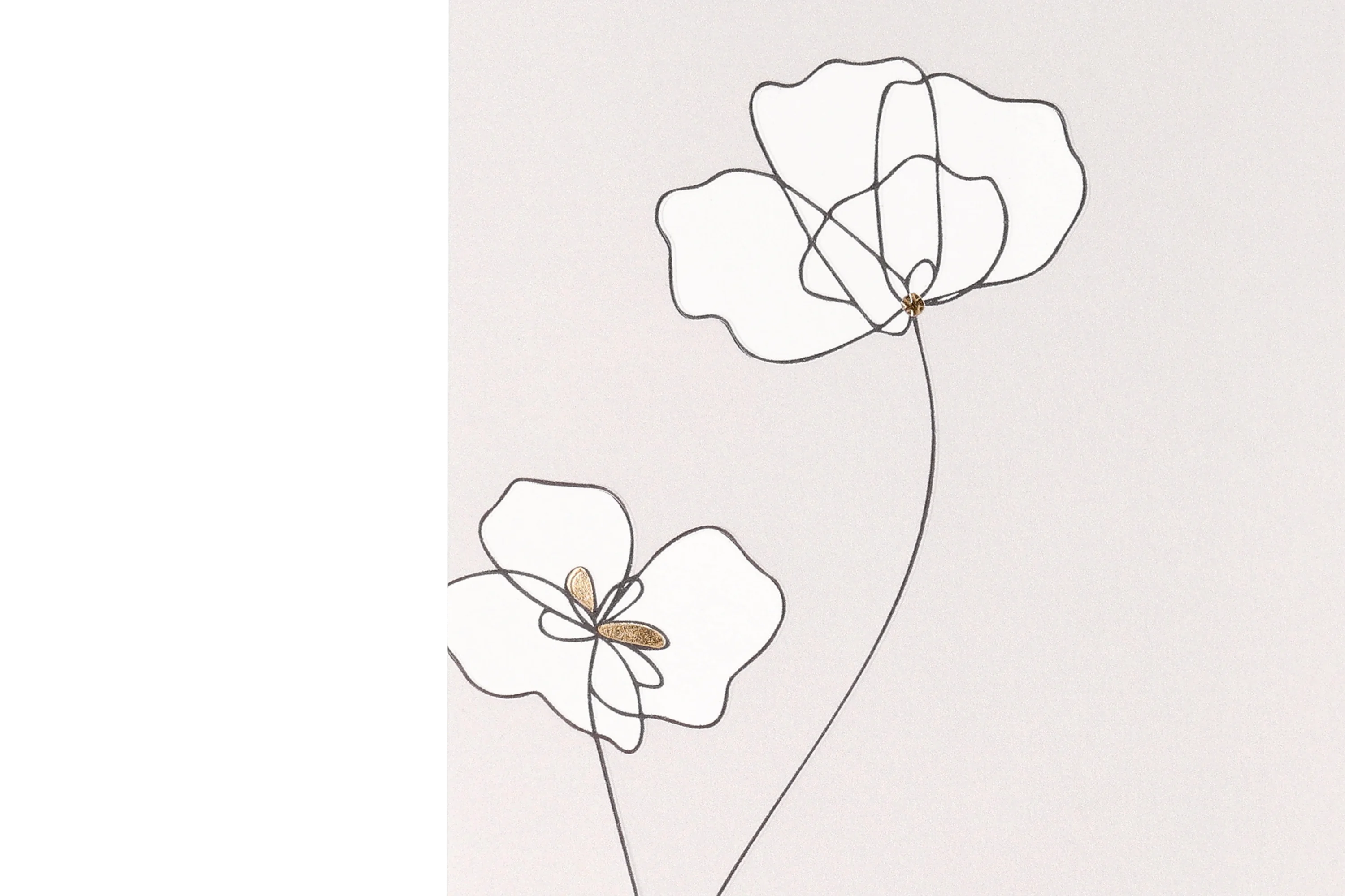 Trauerkarte Zen Blumen