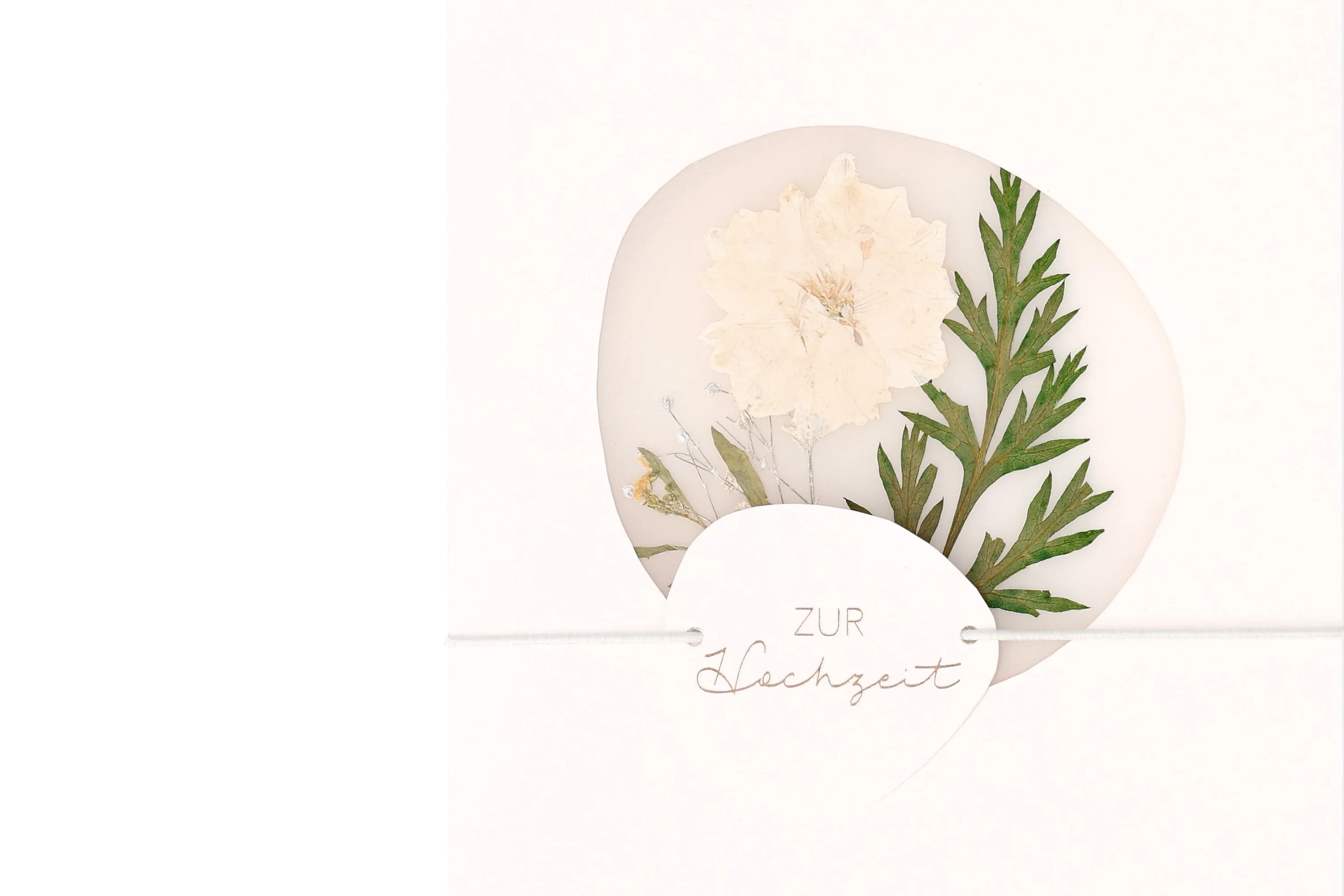 Trockenblumenkarte Zur Hochzeit