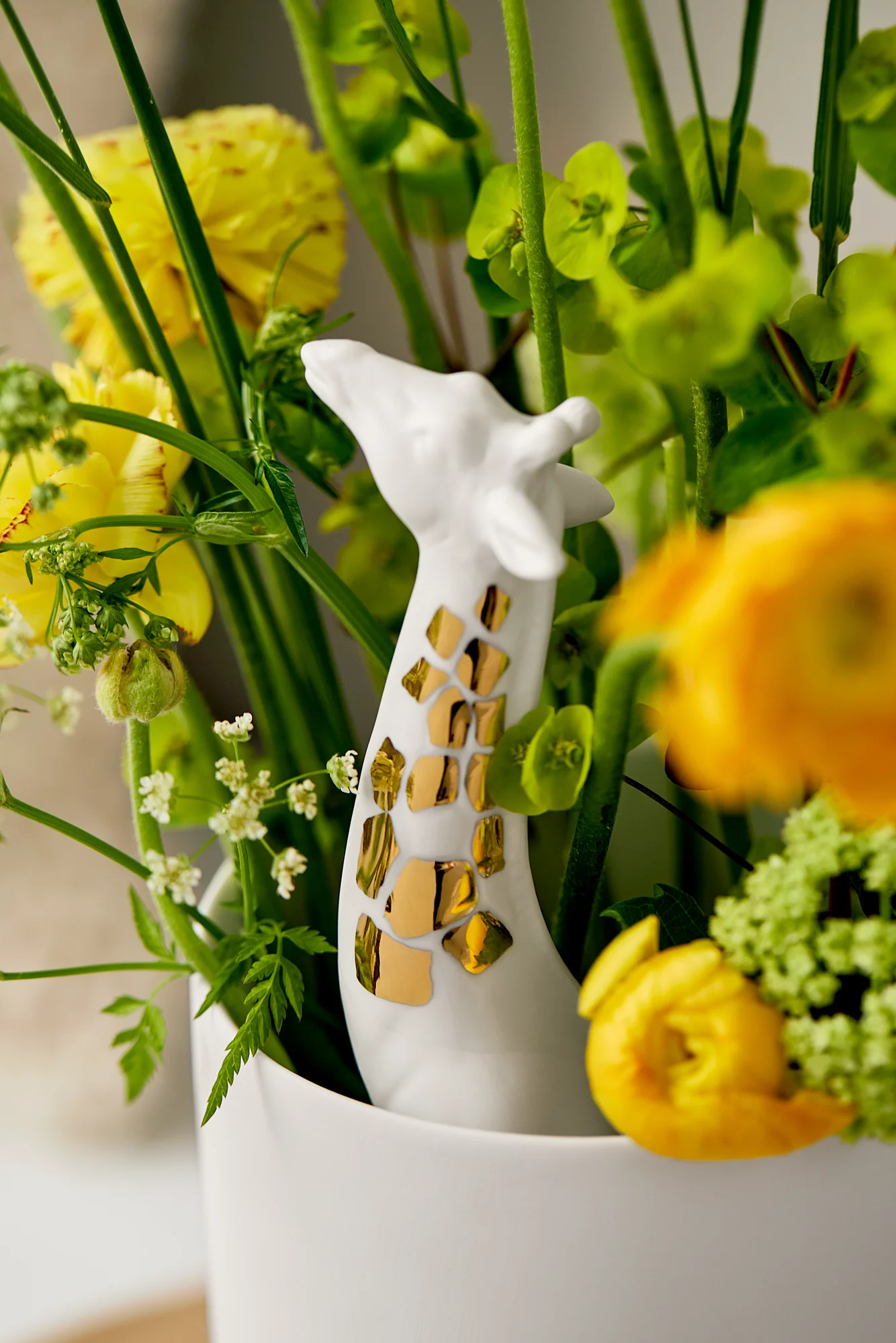 Vase Goldstück Giraffe Vase Goldstück Giraffe