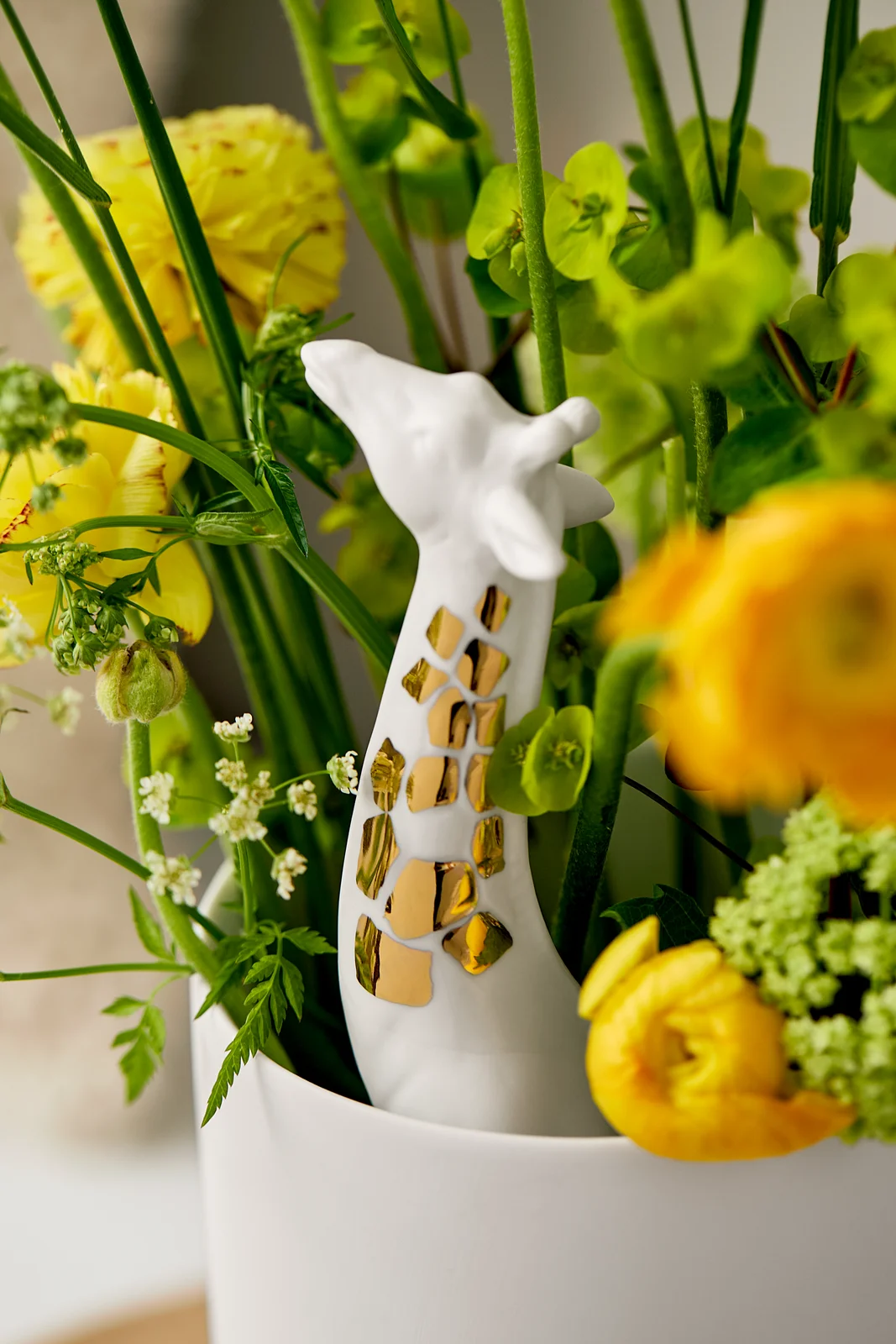 Vase Goldstück Giraffe Vase Goldstück Giraffe