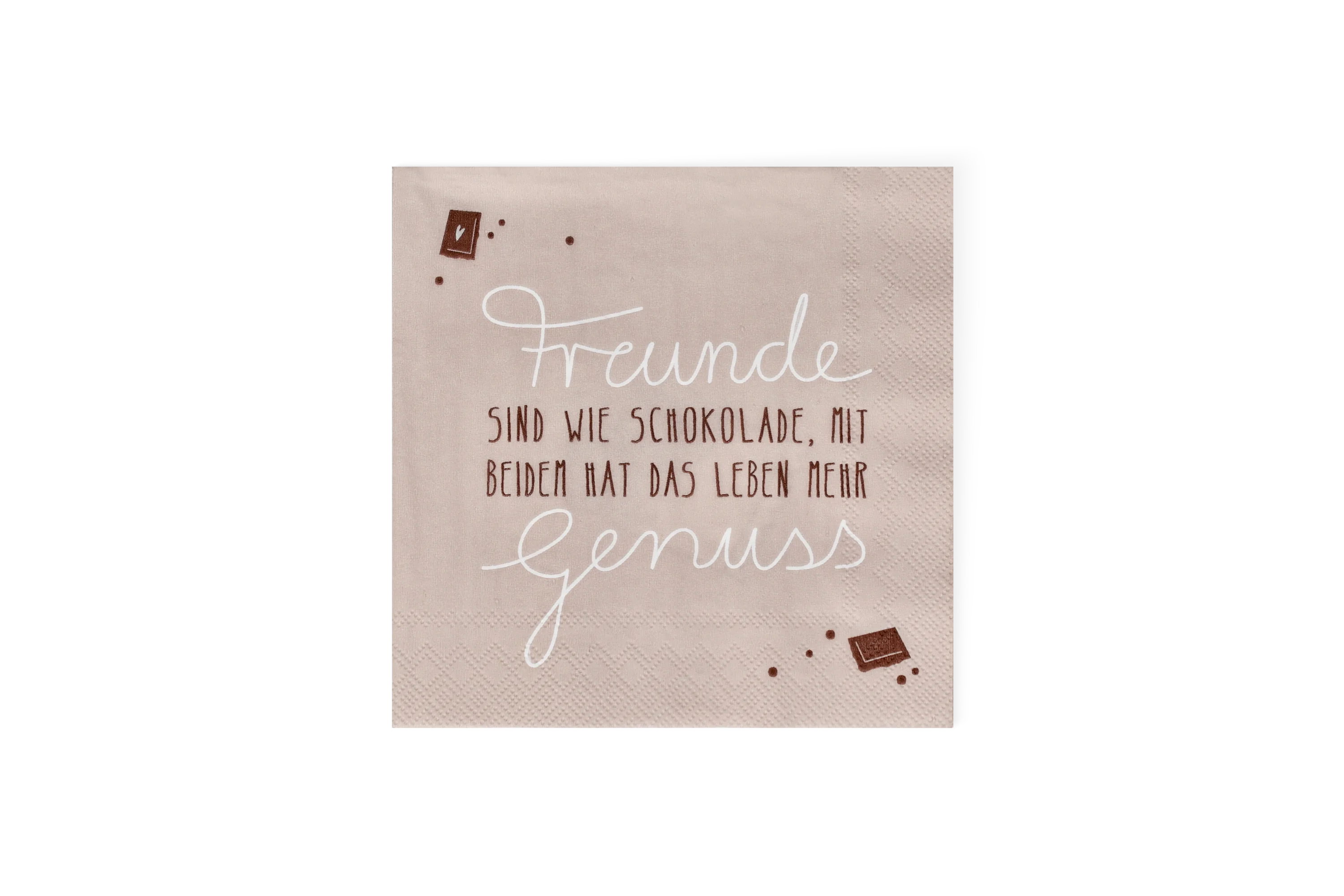 Cocktailserviette Freunde sind wie Schokolade Cocktailserviette Freunde sind wie Schokolade