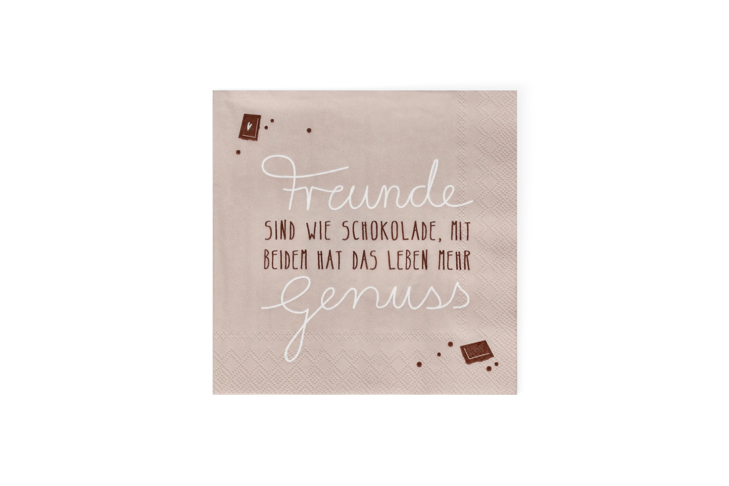 Cocktailserviette Freunde sind wie Schokolade Cocktailserviette Freunde sind wie Schokolade