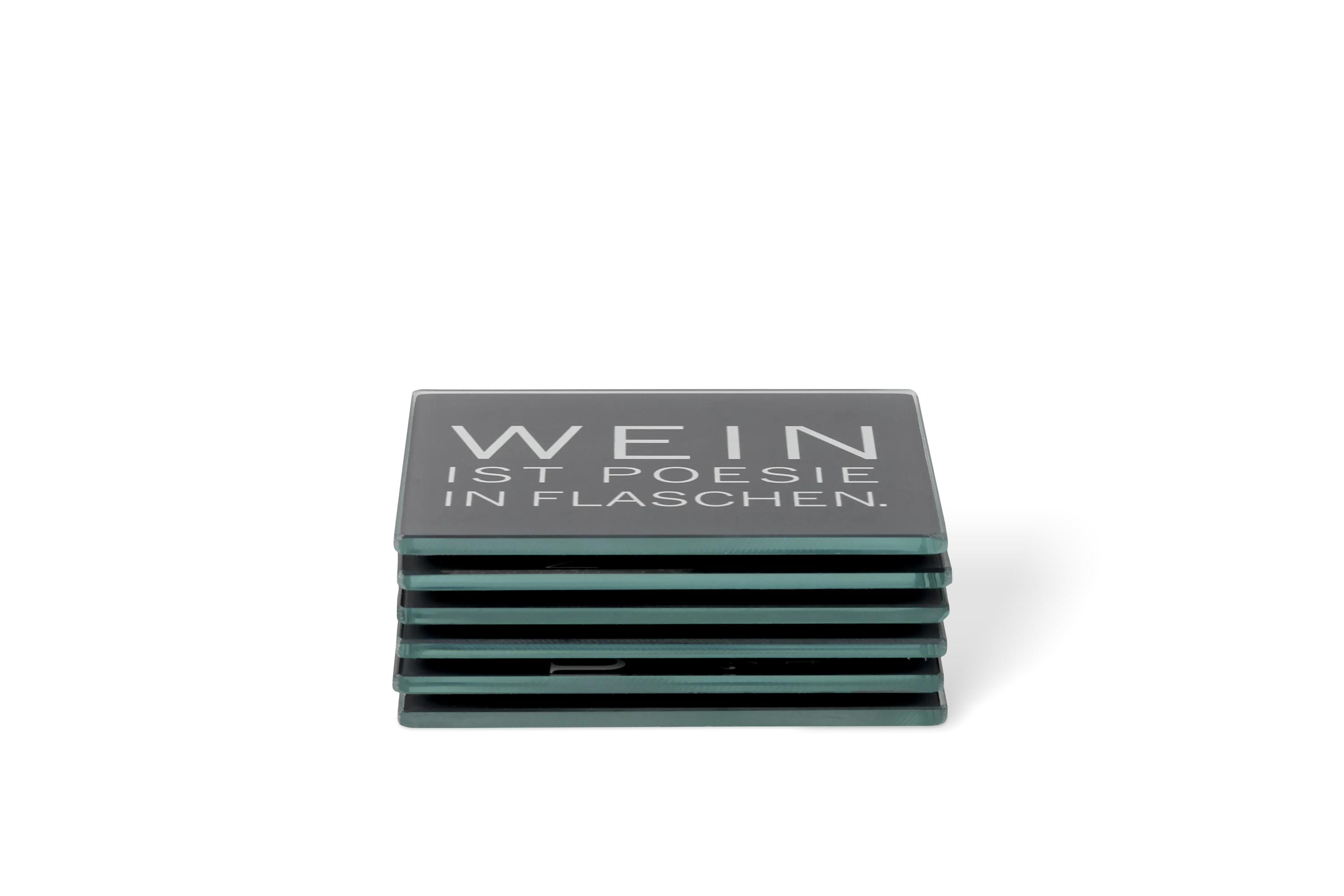 Untersetzer Wein Text - 6er Set