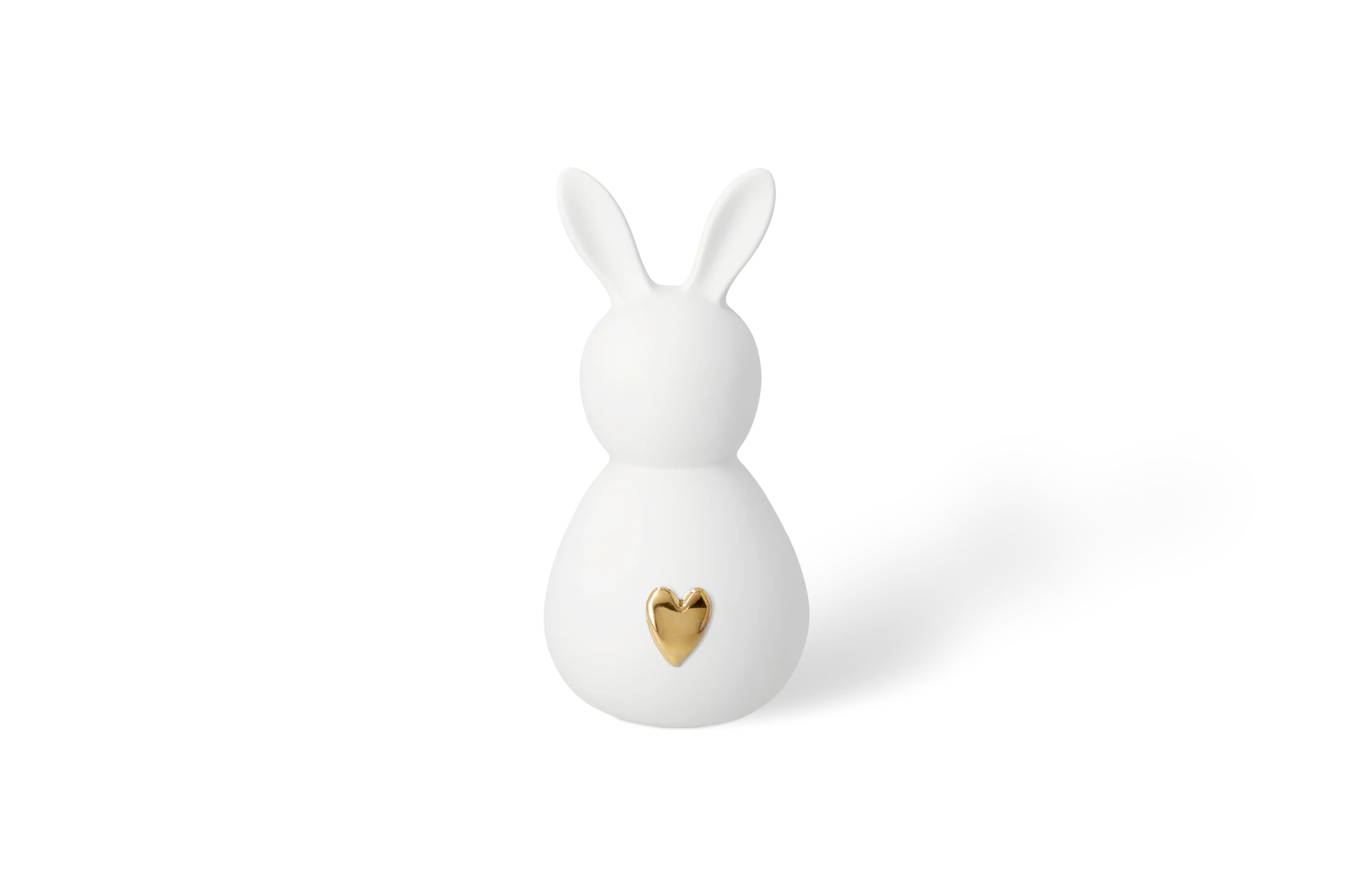 Figur Hase Herr Goldenes Herz Groß