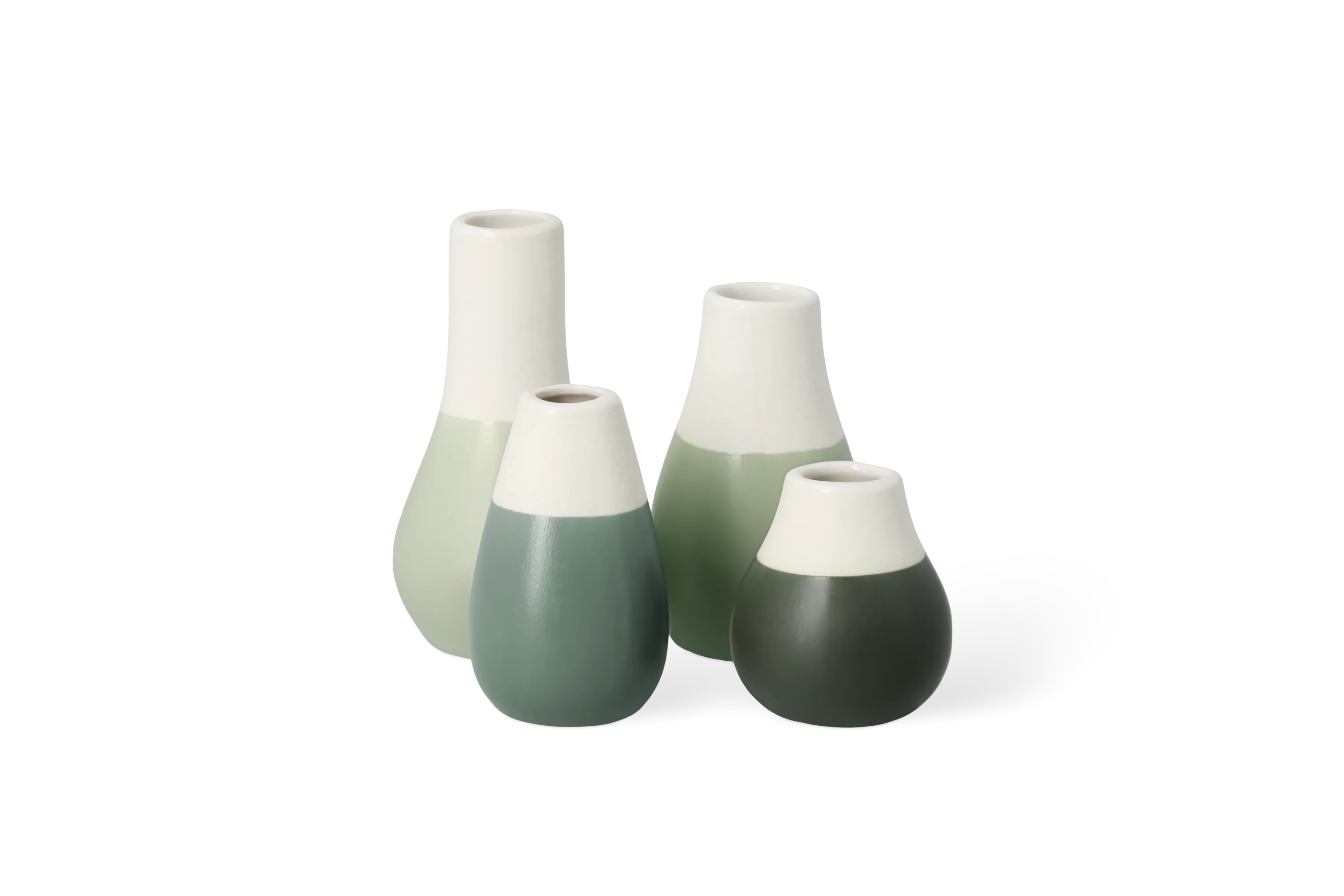 Minivasen Pastell Grün - 4er Set