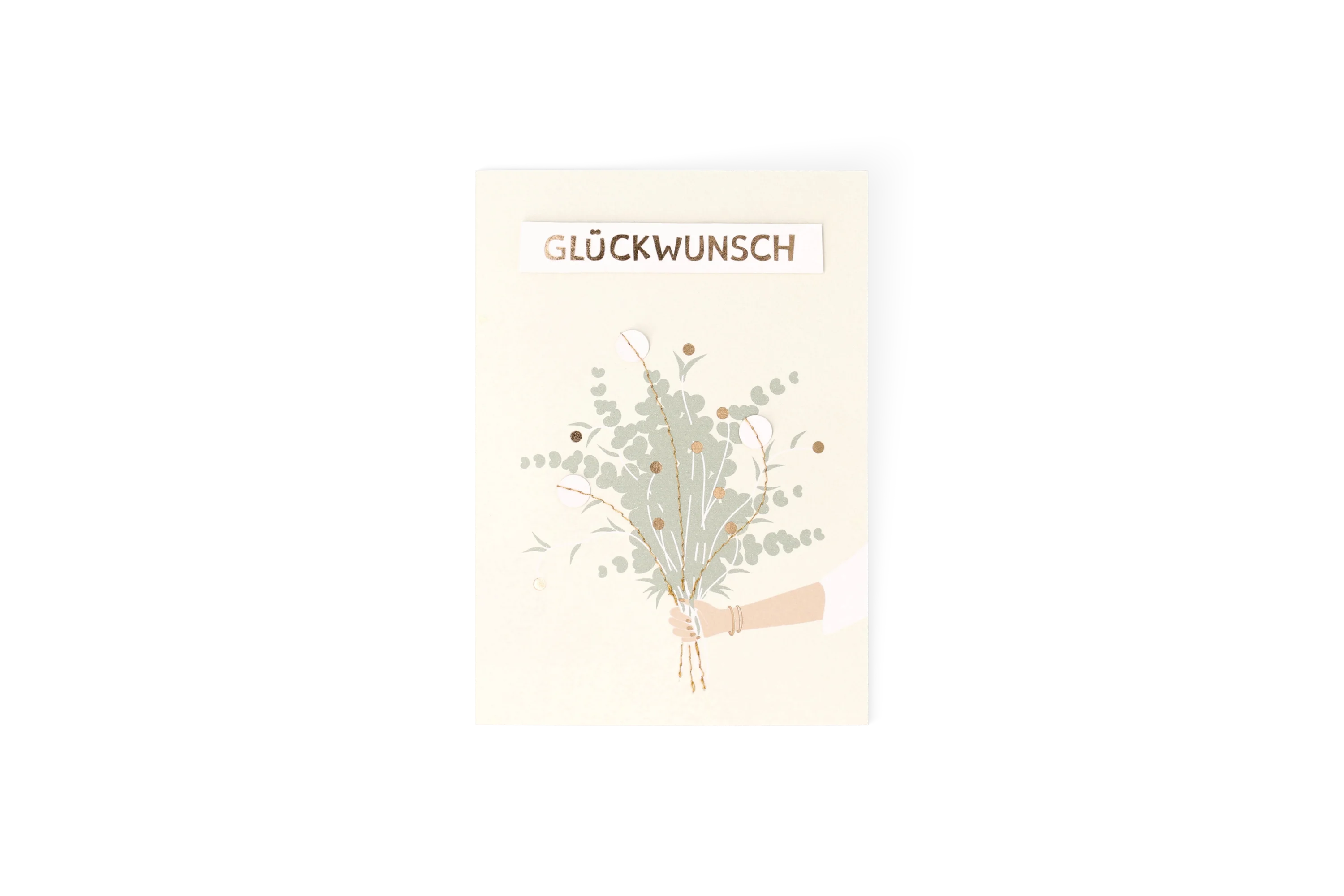 Nähblumen Grußkarte Glückwunsch