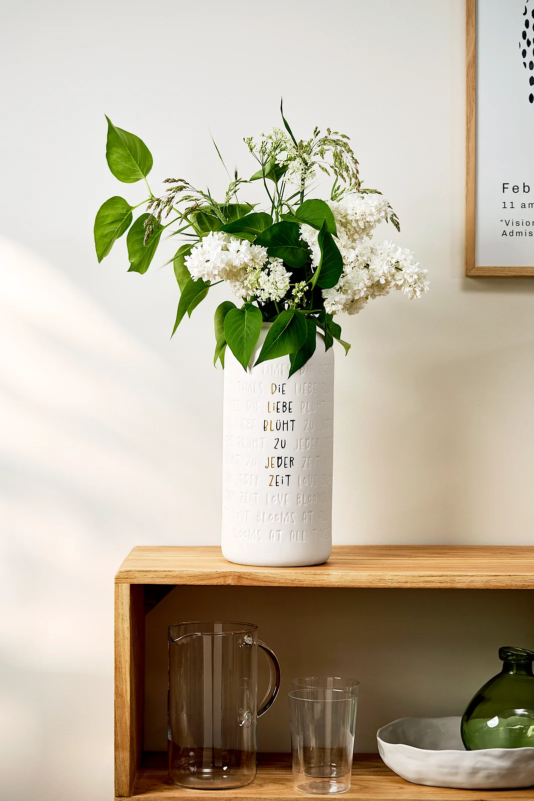 Vase Die Liebe blüht zu jeder Zeit Vase Die Liebe blüht zu jeder Zeit