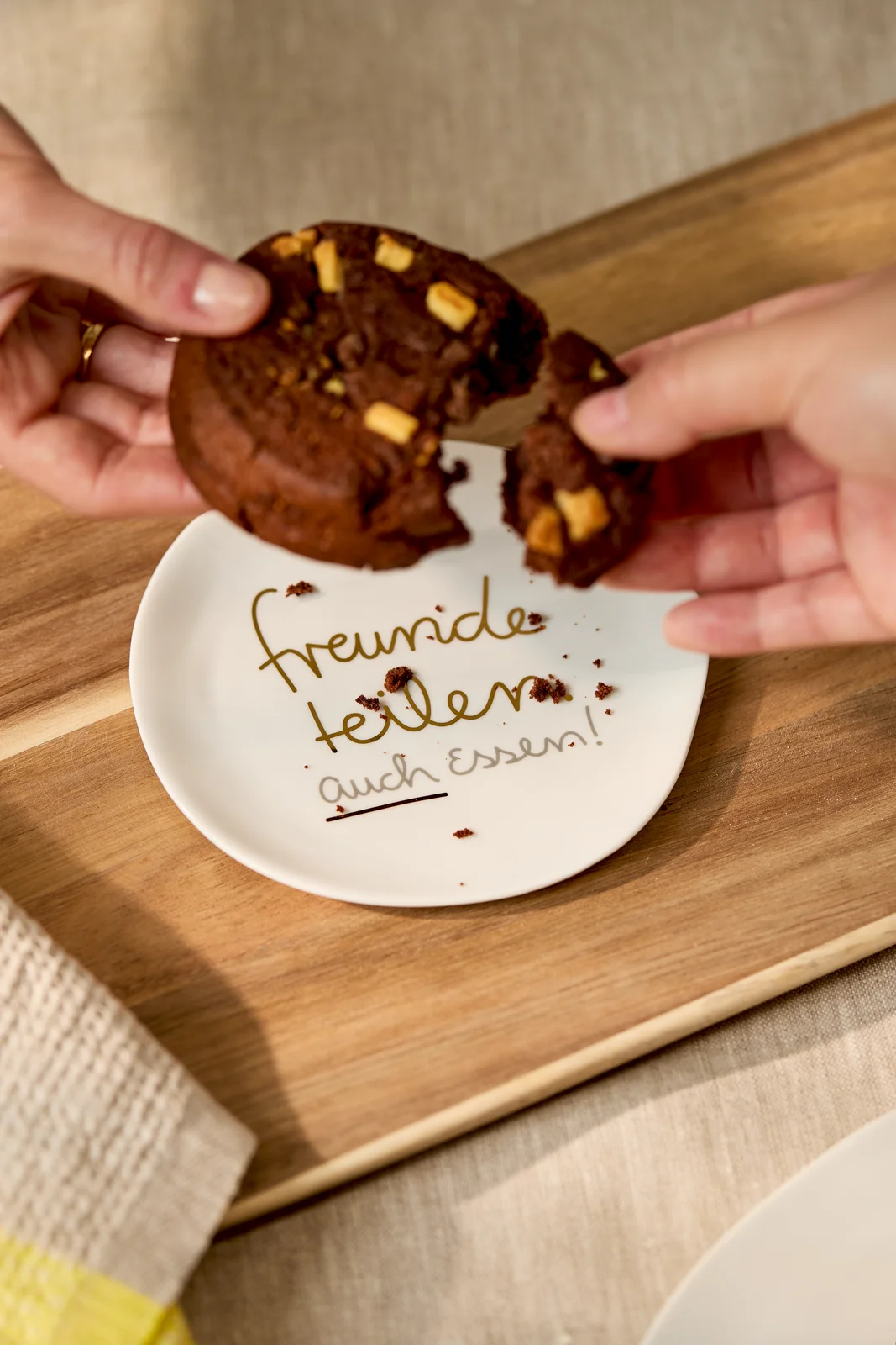 Teller Freunde teilen auch Essen Klein Teller Freunde teilen auch Essen Klein