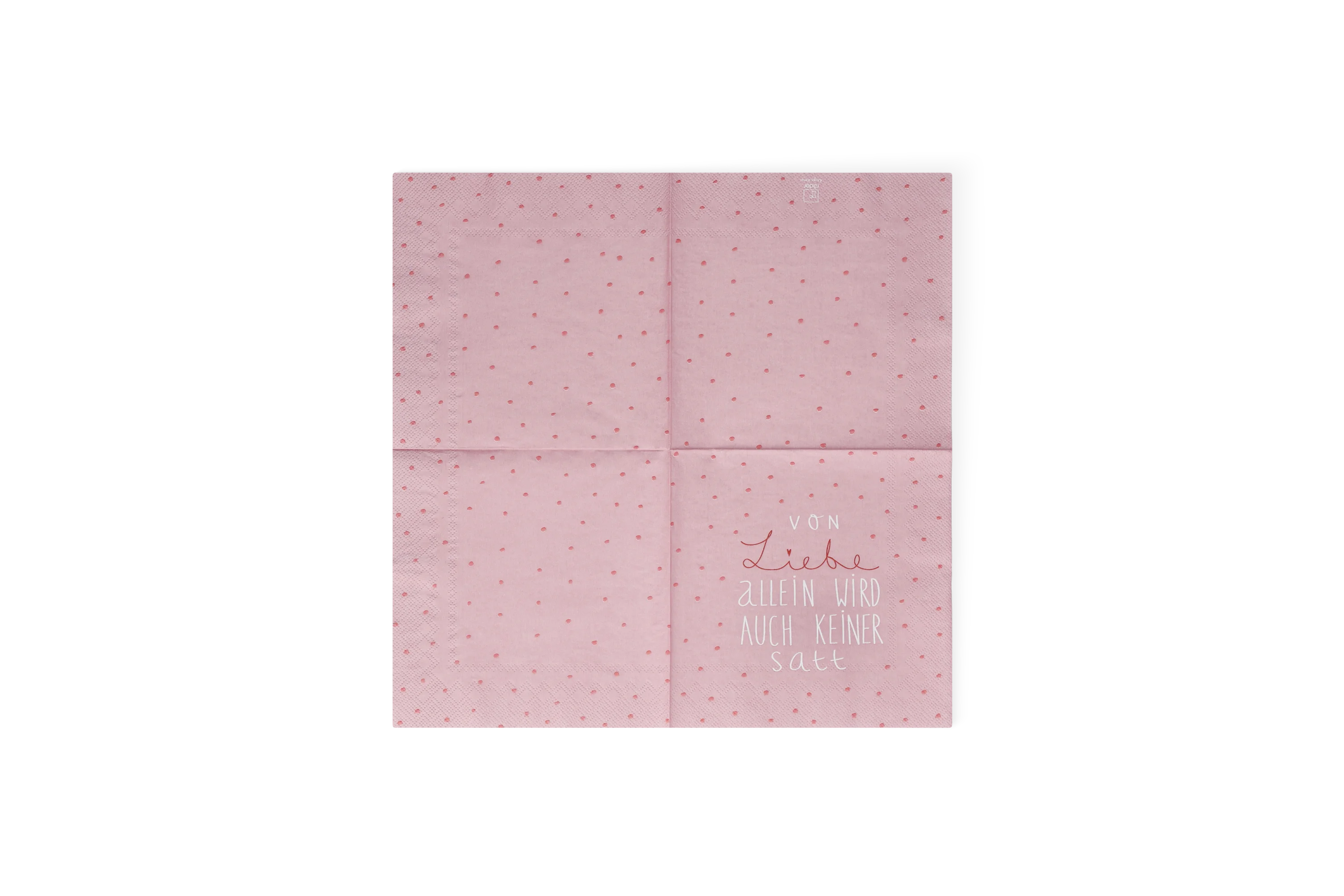 Lunchserviette Von Liebe allein Rosa