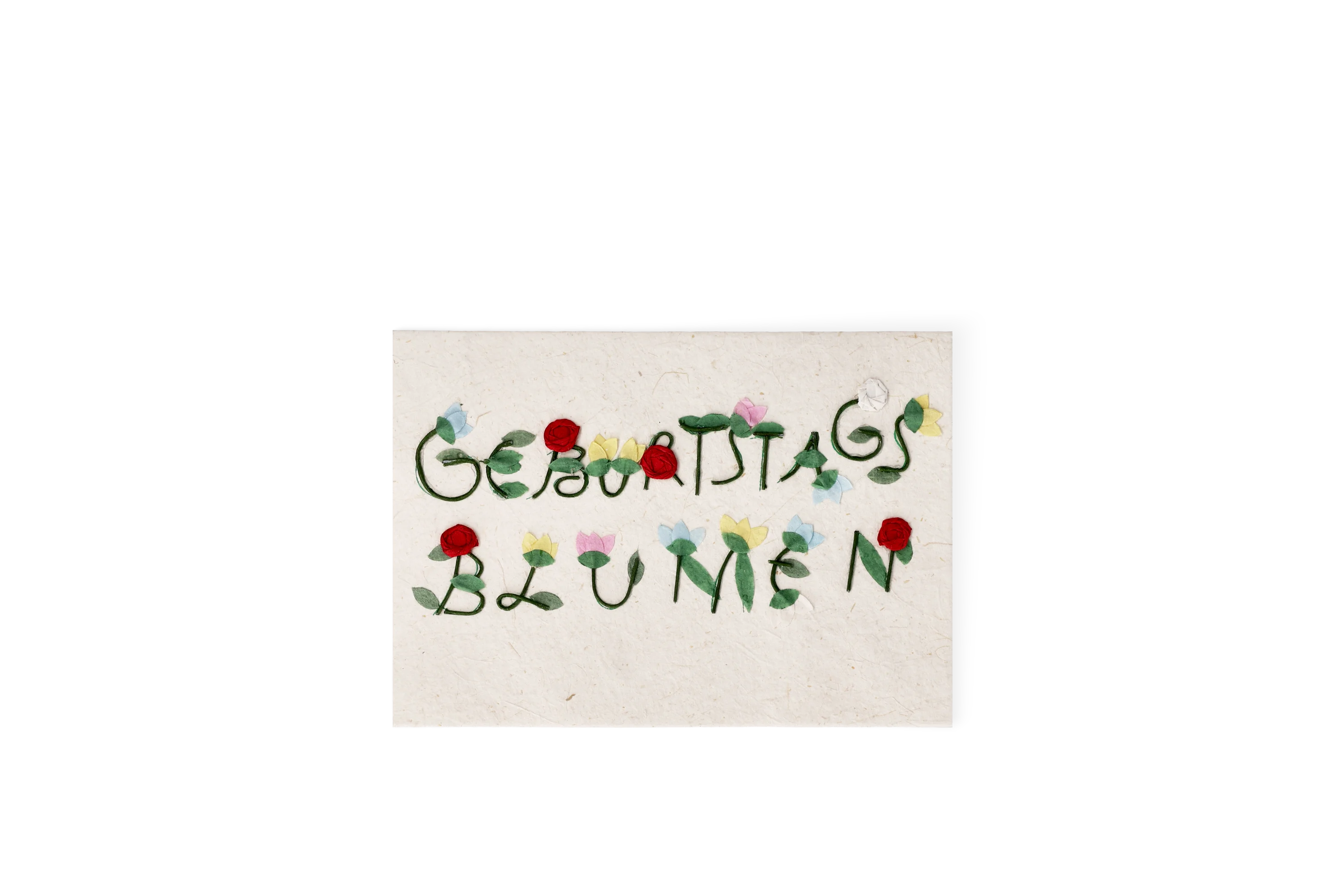 Schriftkarte Geburtstagsblumen