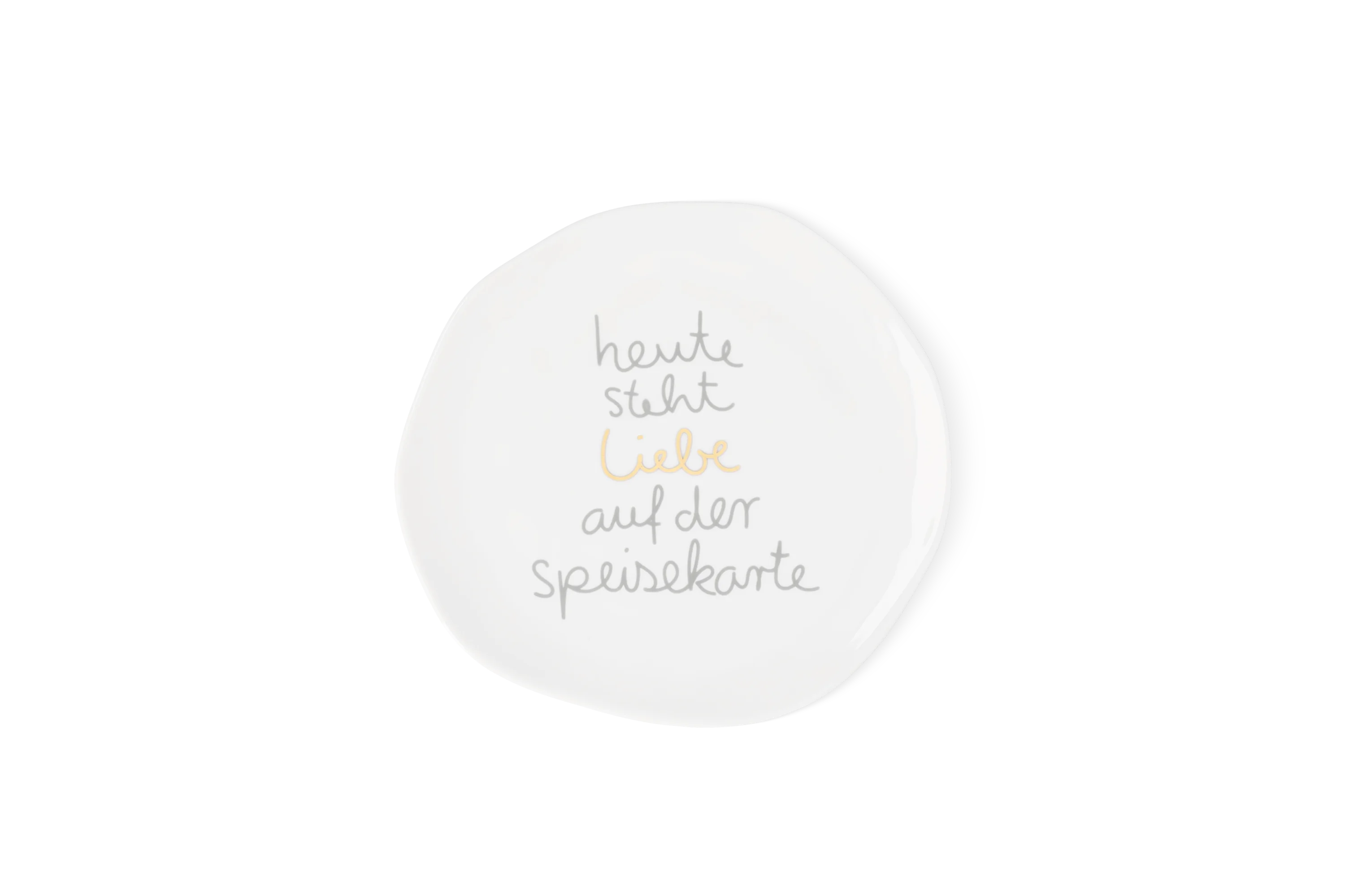 Teller Liebe auf der Speisekarte Klein Teller Liebe auf der Speisekarte Klein