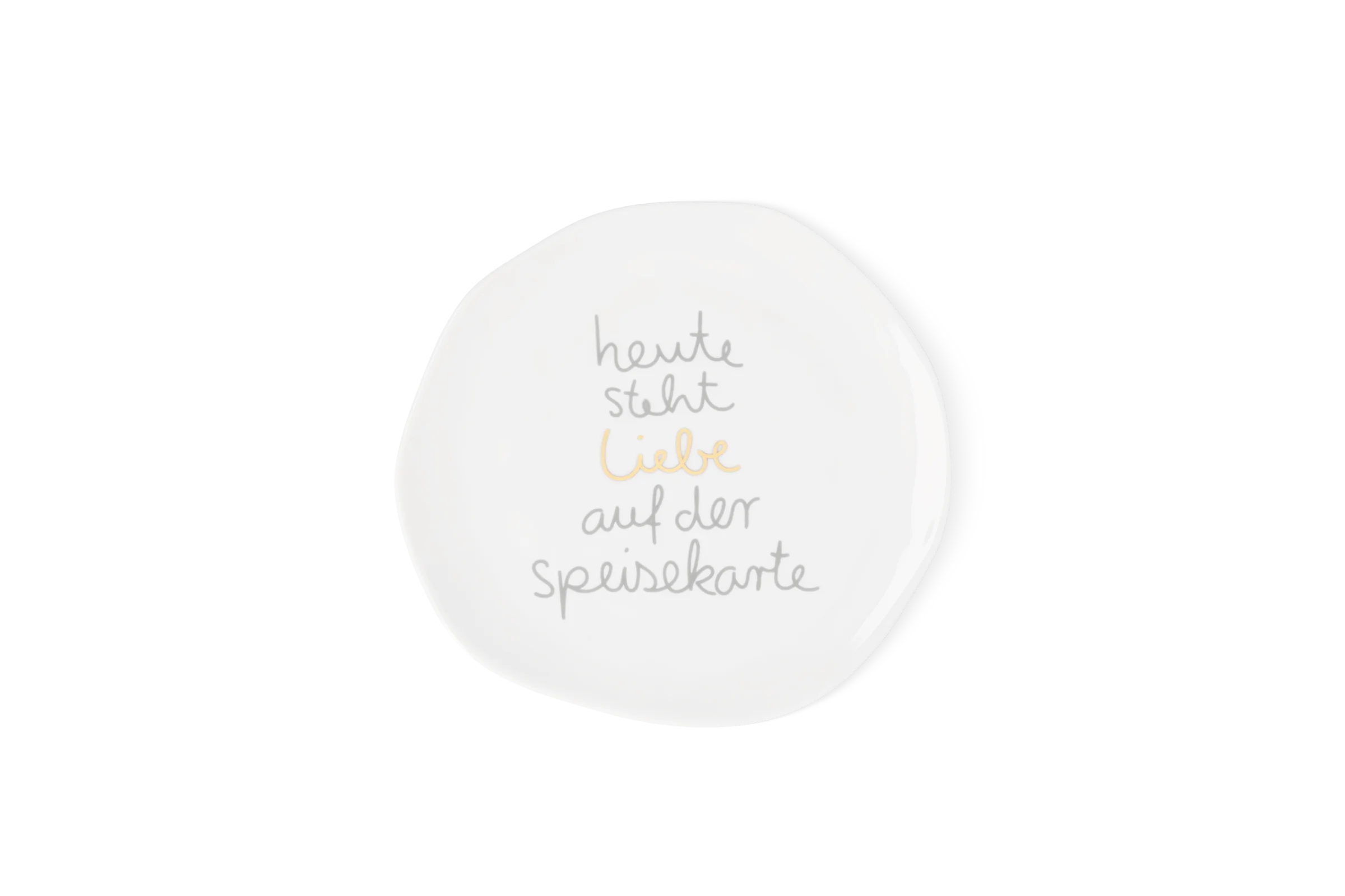 Teller Liebe auf der Speisekarte Klein Teller Liebe auf der Speisekarte Klein