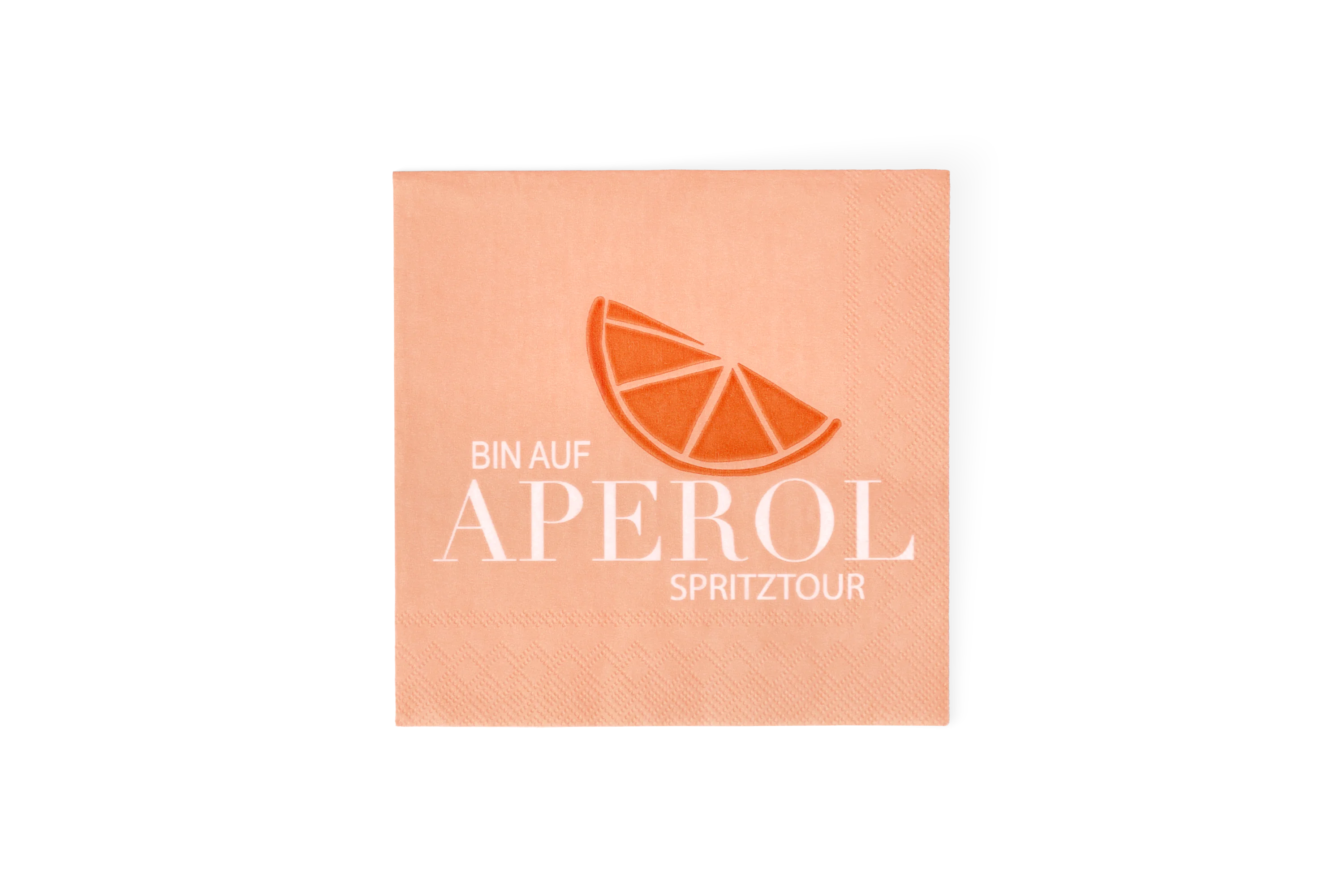 Cocktailserviette Bin auf der Aperol Spritztour