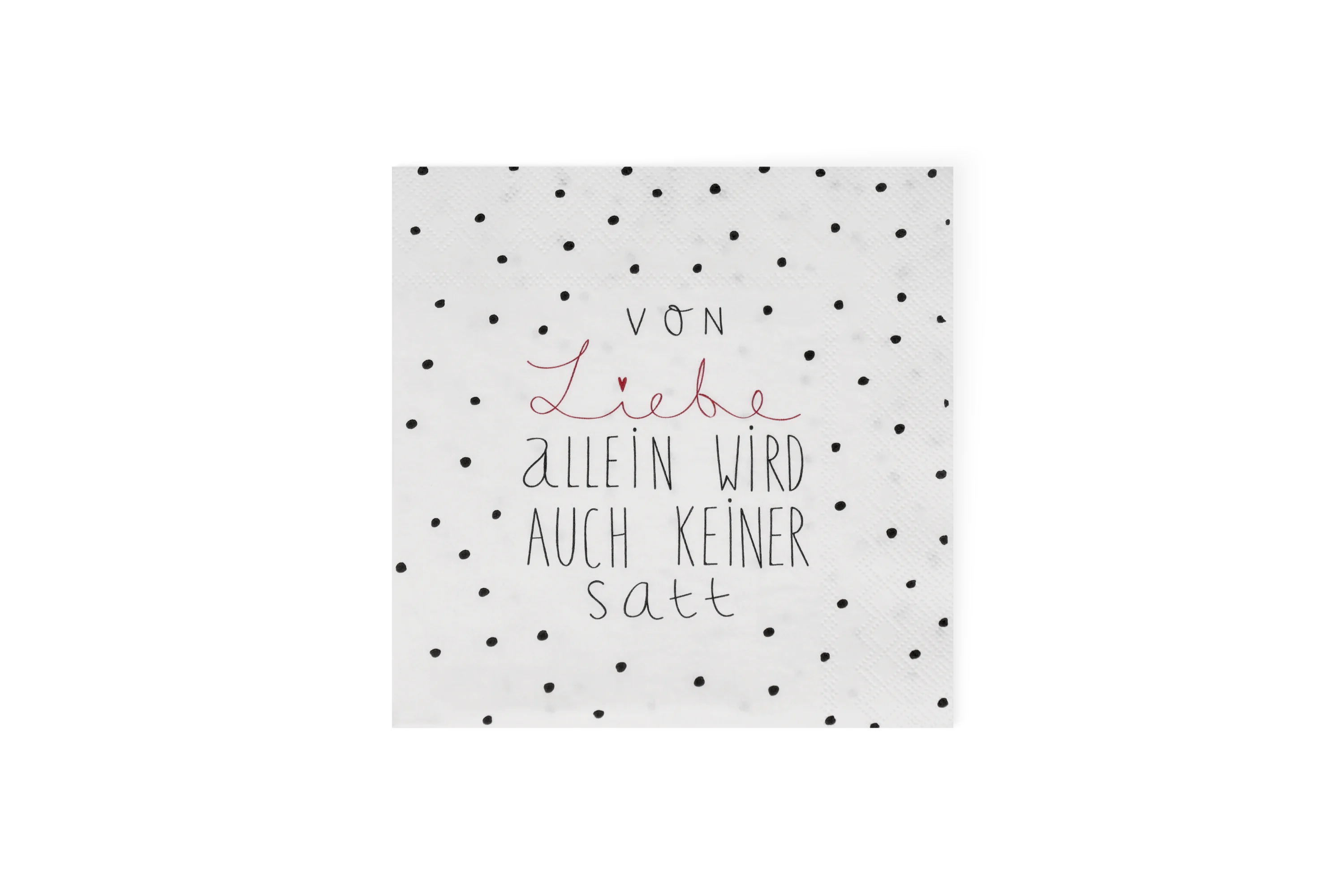 Lunchserviette Von Liebe allein Weiß Lunchserviette Von Liebe allein Weiß