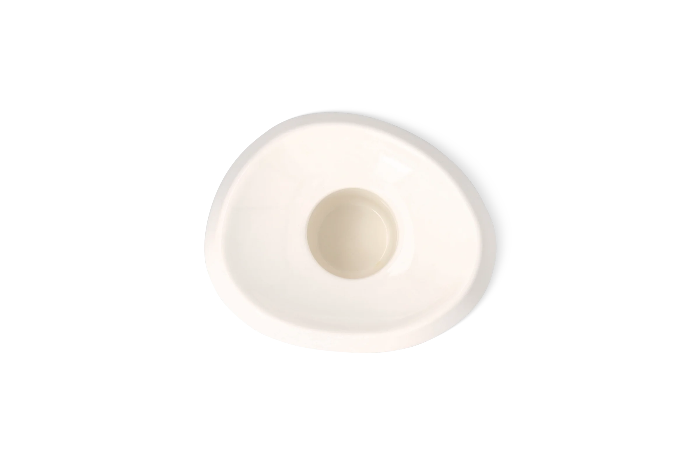 Weiße Mini-Vase Naturelemente mit rundem Fuß und schmaler Öffnung, Teileansicht Nummer 3.