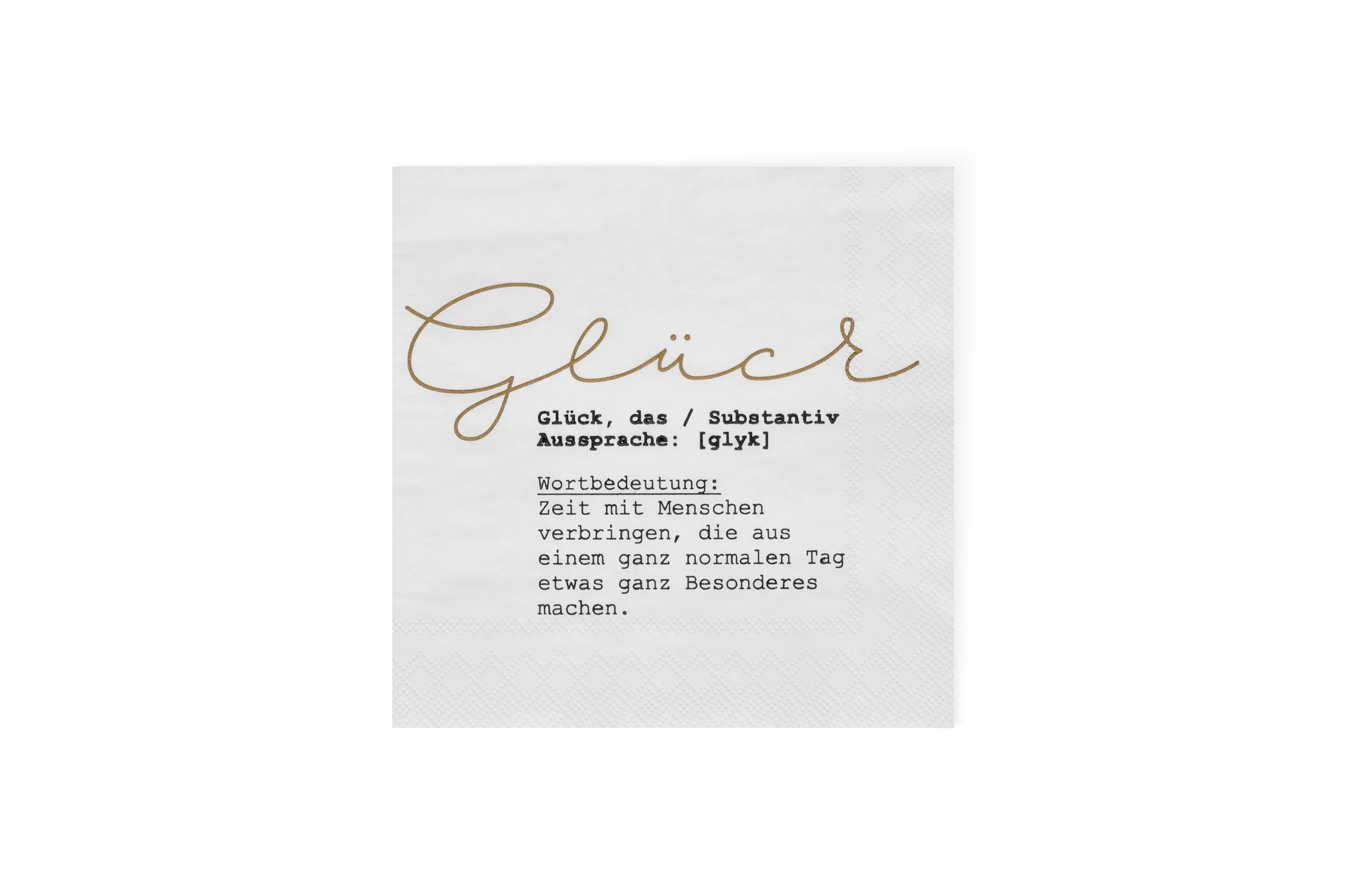 Cocktailserviette Glück