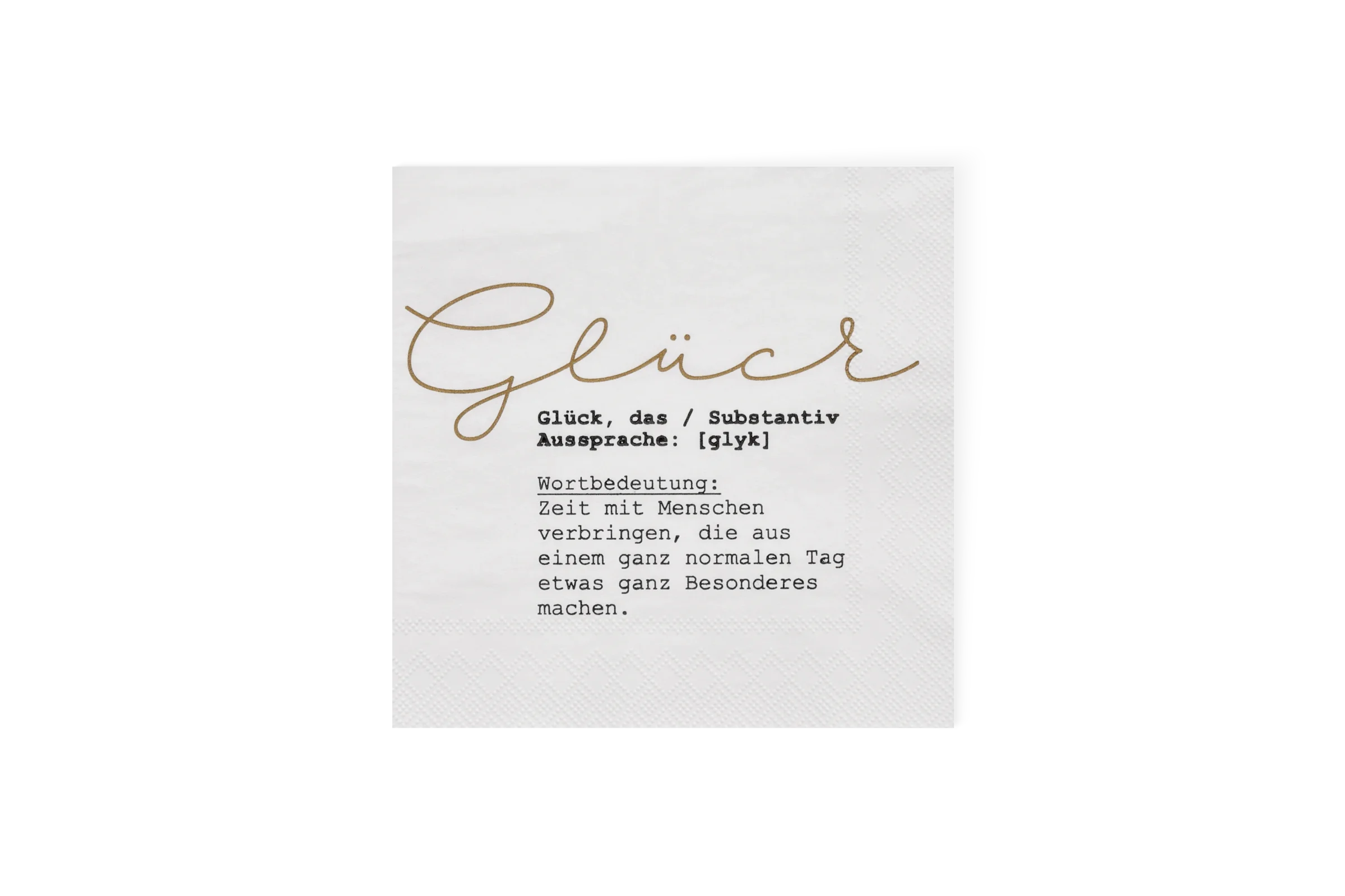 Cocktailserviette Glück Cocktailserviette Glück