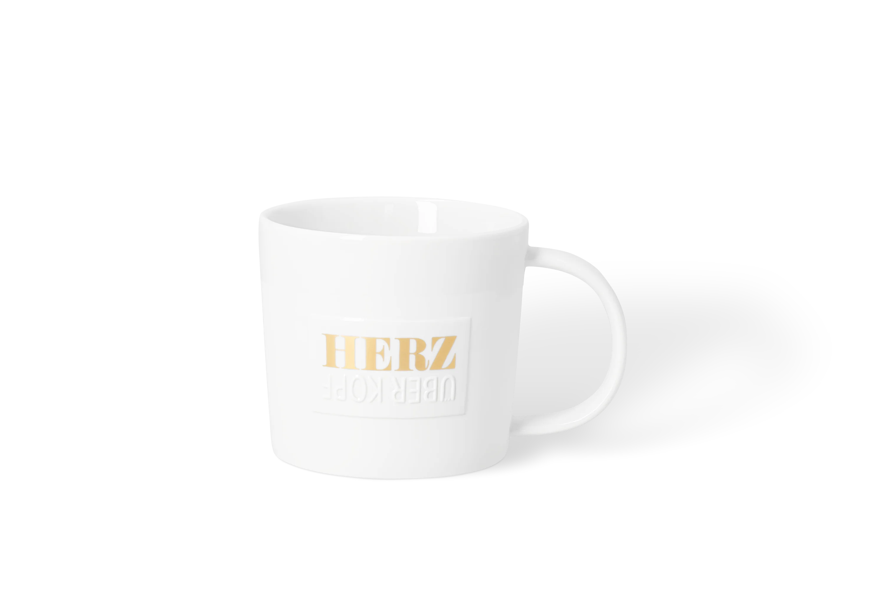 Tasse Poesie Herz über Kopf
